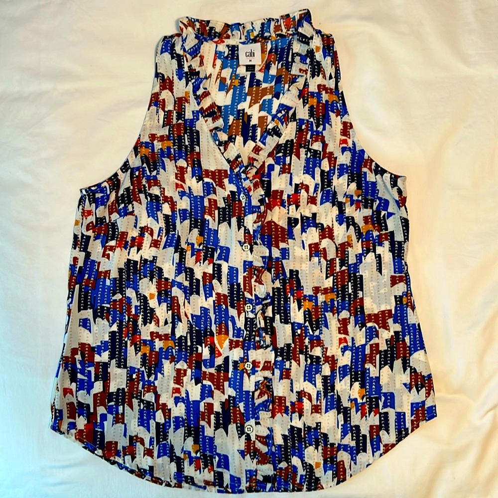 CAbi Women’s Sleeveless Blouse Size Medium